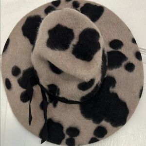 Chic Animal Print Wide Brim Hat
